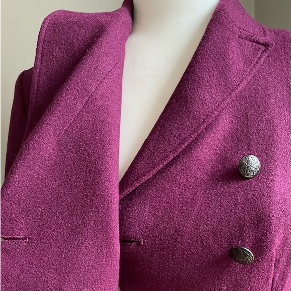 Banana Republic Recycled Wool Military Huckleberry Double Breasted Blazer EUC- S - Picture 9 of 16